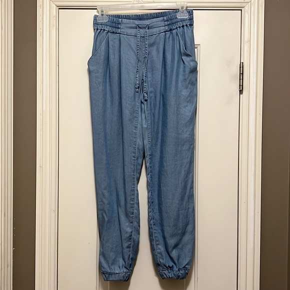 Tencel joggers, light denim colour. Worn but in great shape. Size XXS. - Picture 1 of 3